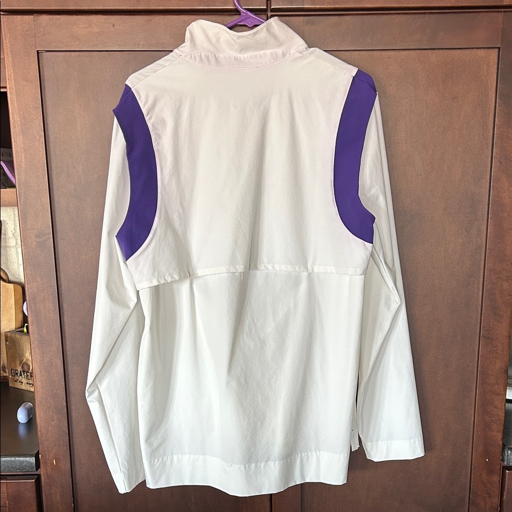 Nike White and Purple Kansas State Quarter-Zip Pullover - Picture 2 of 4